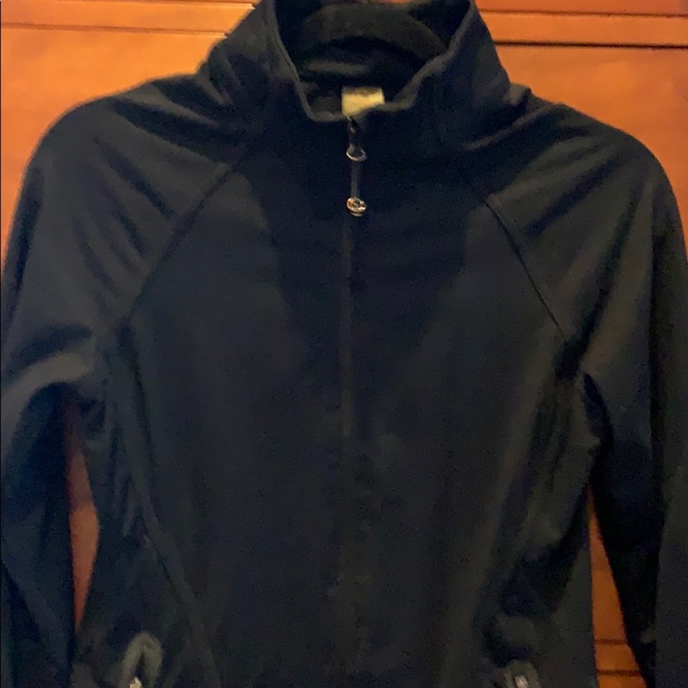 Black Athleta light weight full zip jacket